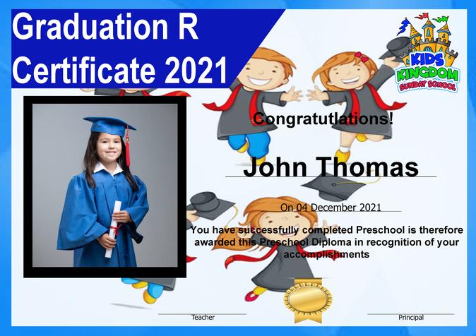 graduation certificate 